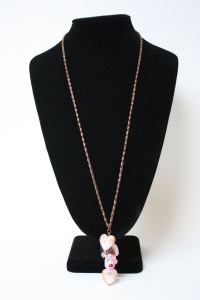 Pink Heart Copper Necklace